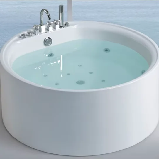 

Customized 1.5m European Style Acrylic Free Standing Drainer Bathtub Massage Function Faucet Included for Indoor Hotel Bathroom