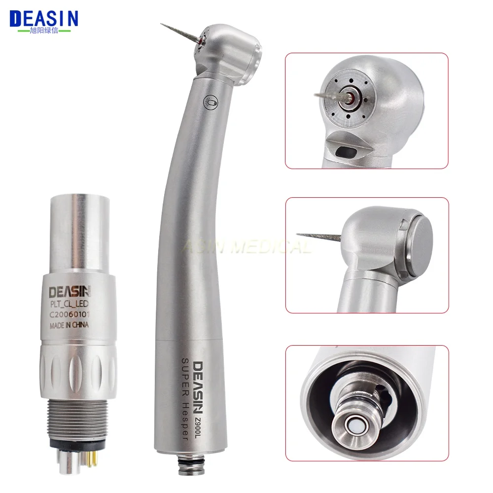 Turbina dental de alta velocidad Z900L con fibra óptica para acoplador NSK, pieza de mano de turbina de aire con fibra óptica, cabezal estándar