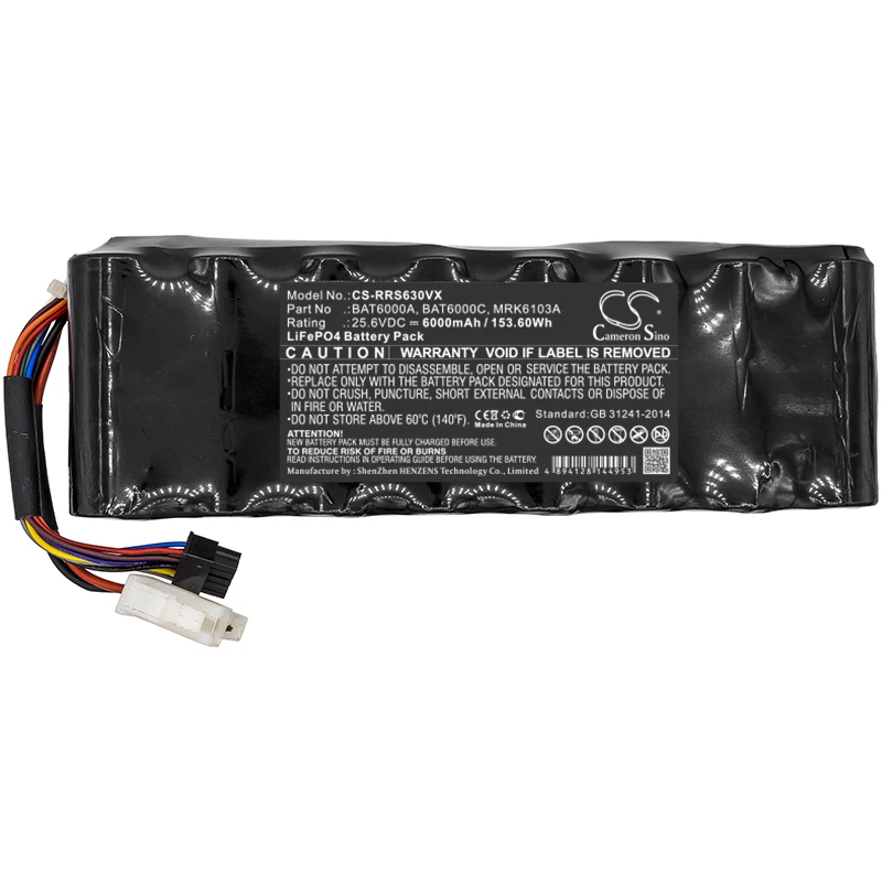 LiFePO4 Lawn Mowers Battery for Cub Cadet WOLF Garten Robomow，25.6v，6000mAh，RS1000 RS1800 RS3000 RS622 RS635 RS625 Pro RS630