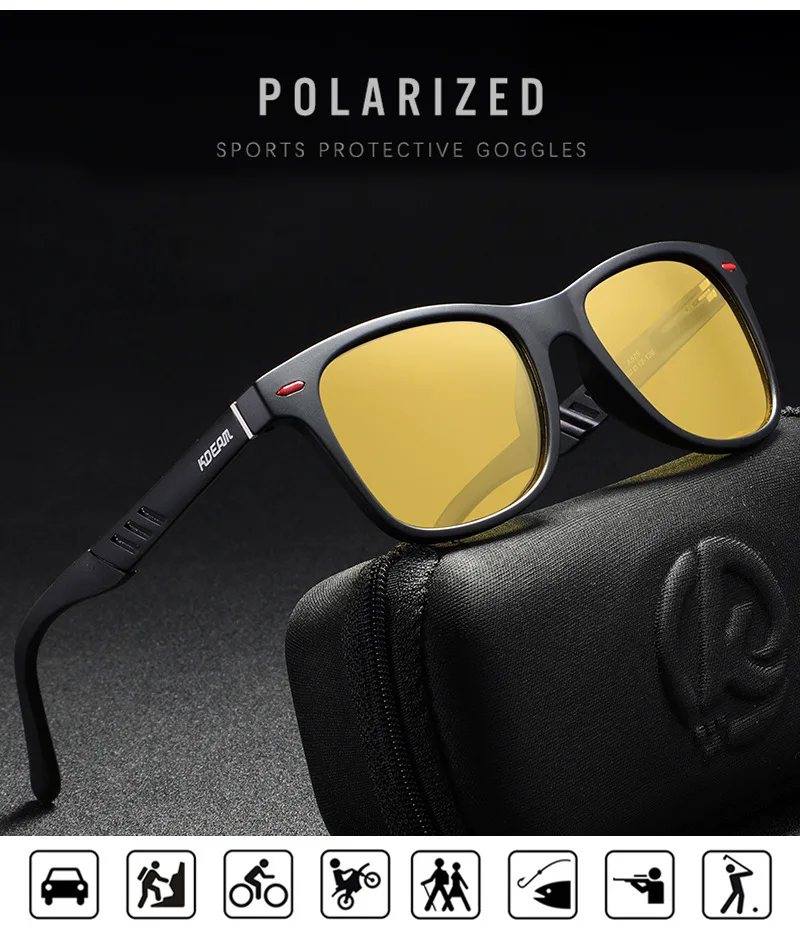 KDEAM Aluminium Magnesium Polarisierte Myopie Sonnenbrille Männer Frauen Fahren Brillen Outdoor Casual UV400 -0,50 bis -6,00 – Detail 1