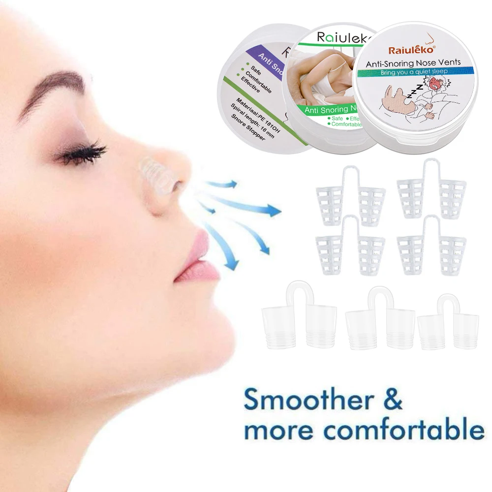 3/4PCS /set Professional Snore Stopper Snoring Solution Anti Snoring Devices Nose Vents Snore Nasal Dilators For Better Sleep