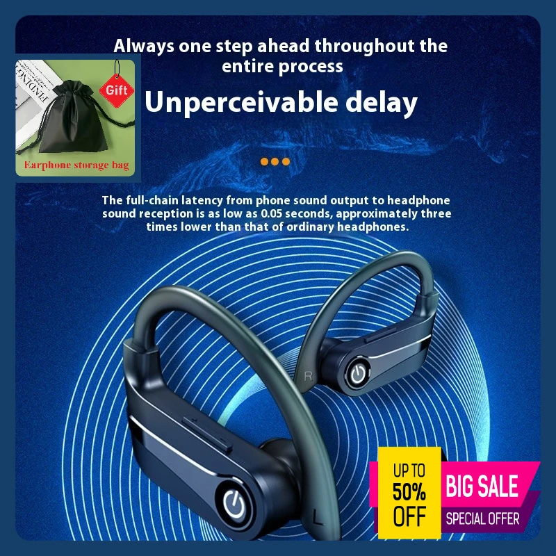 

Bluetooth earphones with high battery capacity, noise reduction, and long battery life for sports bluetooth headphones Wireless