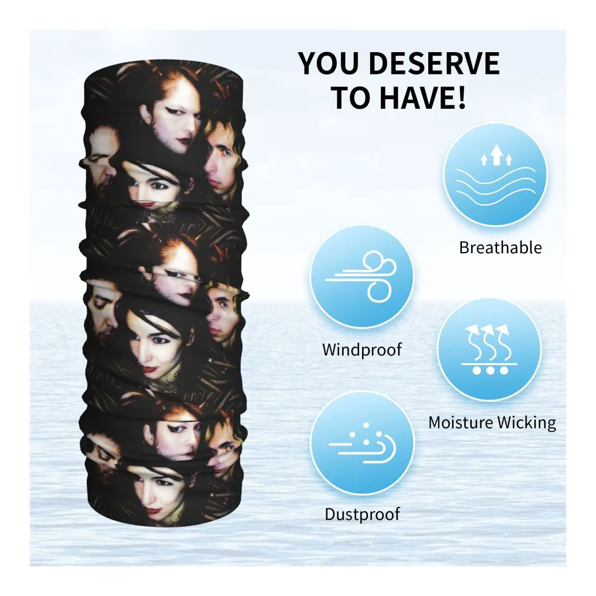 مخصص Msi Mindless الذاتي الاستمالة باندانا الشتاء الرقبة أدفأ الرجال يندبروف التفاف الوجه وشاح للمشي الكهربائية الجراب عقال #4