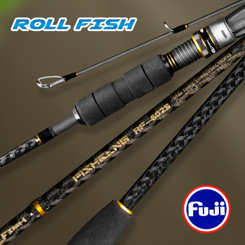 ROLLFISH łódź oceaniczna powolna wędka jigowa Spinning Casting przynęta z włókna węglowego wędka słonowodna łowienie okoni 1.68/1.8/1.98M