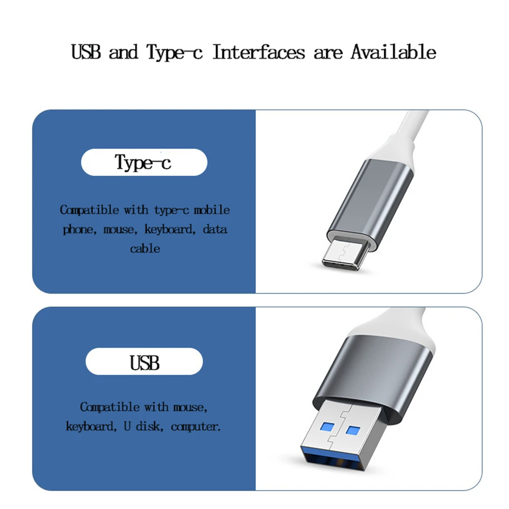 

Type-C Hub for Pro/Tablet, USB 3.0 Adapter with Ethernet Port, Multiport Dock for U Disk Mouse Keyboard