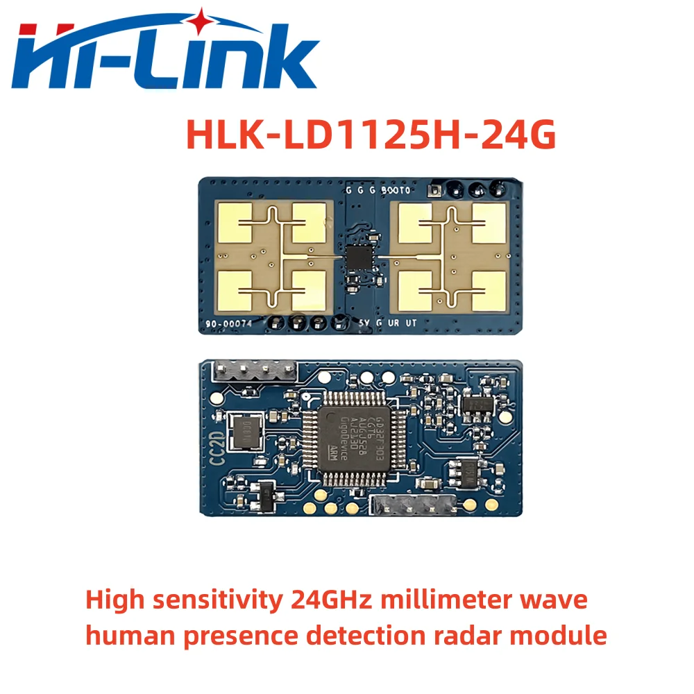 

Hilink 2pcs/Lot LD1125H 24G millimeter wave radar module human presence sensor breathing induction mobile ranging detect