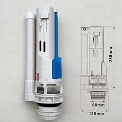 Old Split Toilet Water Tank Drain Valve Toilet Accessories Double Press Flush Valve WDI4900H 2 Inch Drain Valve