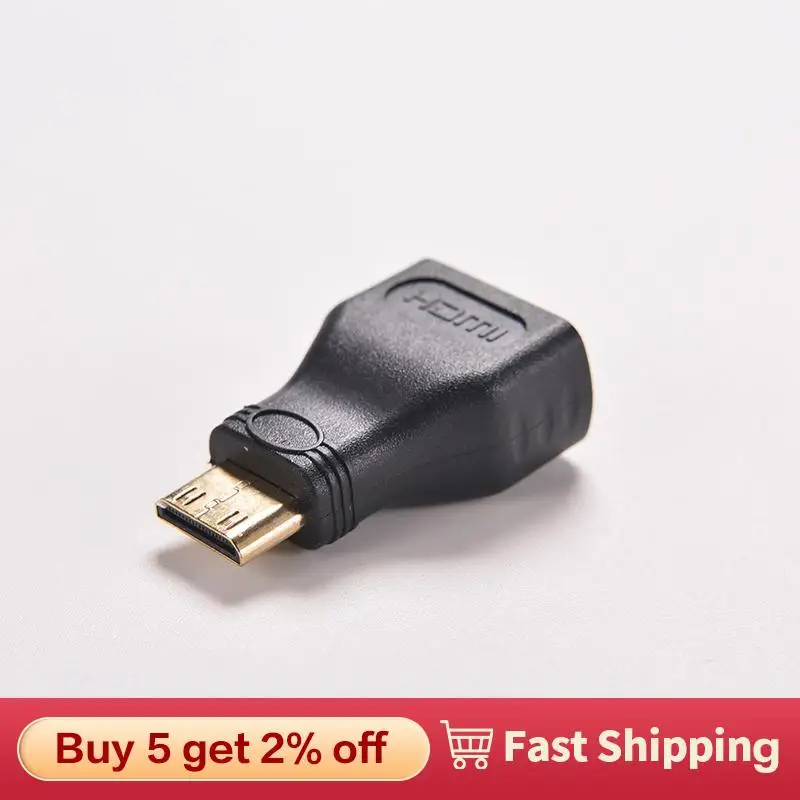 Gold Adapter 1.4 Version A Female to Mini Micro HDMI Male Connector 1080P for DSLR Camera HDTV Cable Extension Converter