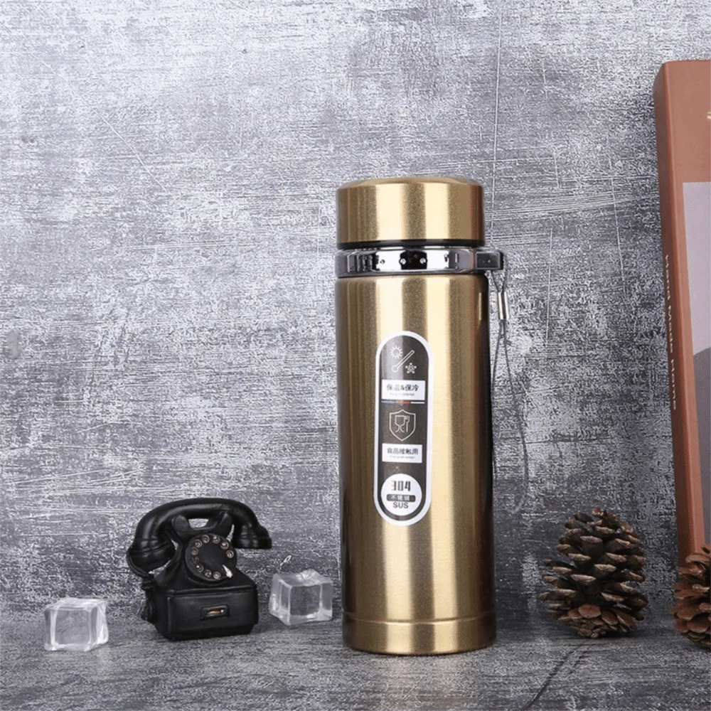 

Portable 1L Sports Thermos Cup Stainless Steel Fall-resistant Insulated Water Bottle Large Capacity Vacuum Flask Gift