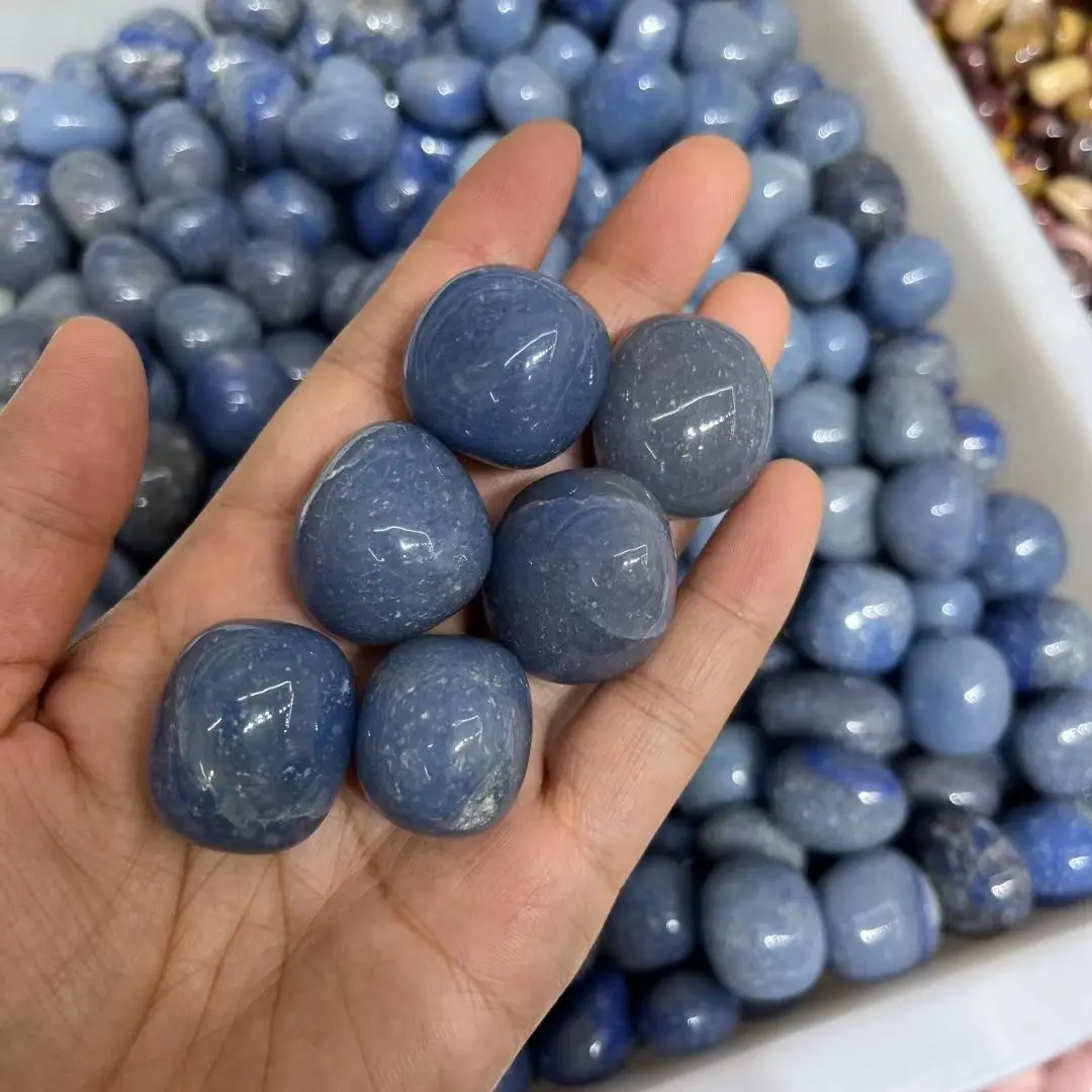 

1000g Natural Blue Dongling jade Quartz Healing Crystals Mineral Energy Bulk Tumbled Stones Gravel Specimen For Home Decoration