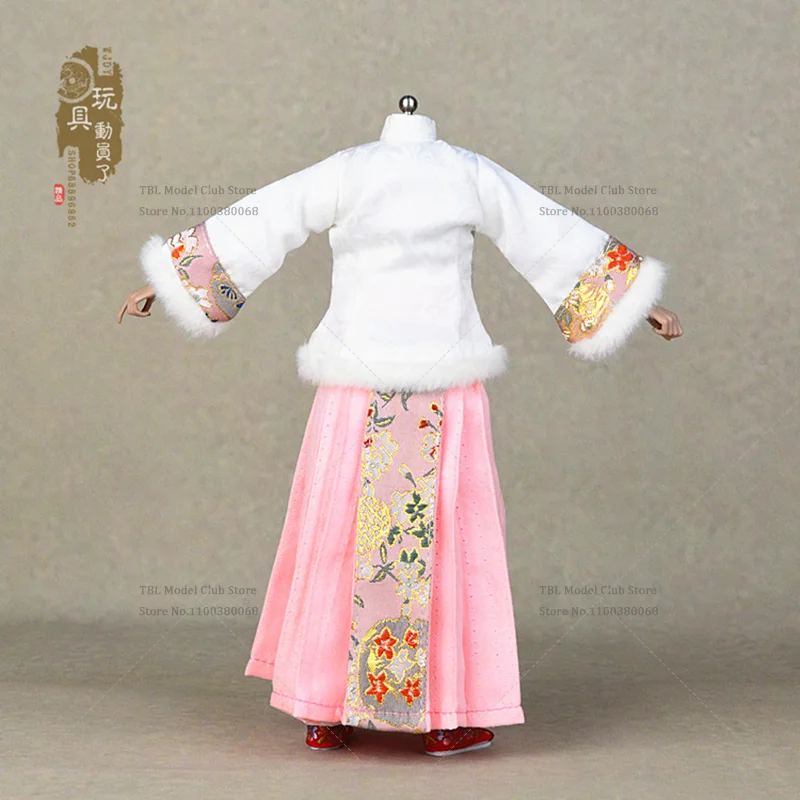

1/6 Scale Female Clothes National Style Hanfu Horse Face Skirt Tang Embroidery China-Chic For 12-inch Action Figure Soldier