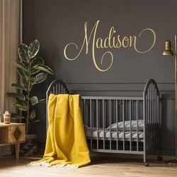 Personalized Name Baby Shower Wall Sticker Bedroom Living Room Custom Baby Above Crib or Kids Name Wall Decal Playroom Decor