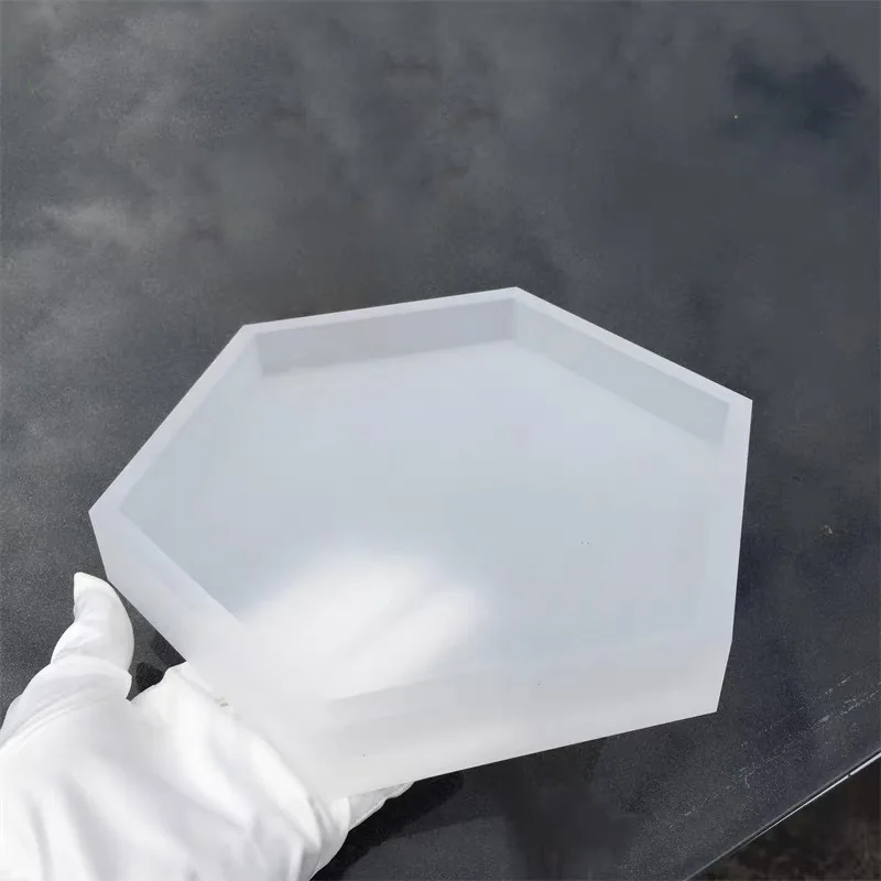 Acrylic Hexagonal Tray Tea Storage Dessert Baking Pastry Diamond Shaped