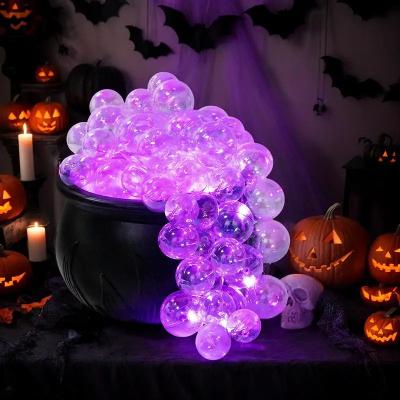 Halloween Bubble Witch Jar Candy Glowing Bubble Cauldron Decor Witch Jar Bubble Pot Set Vintage Table Decoration for Living Room