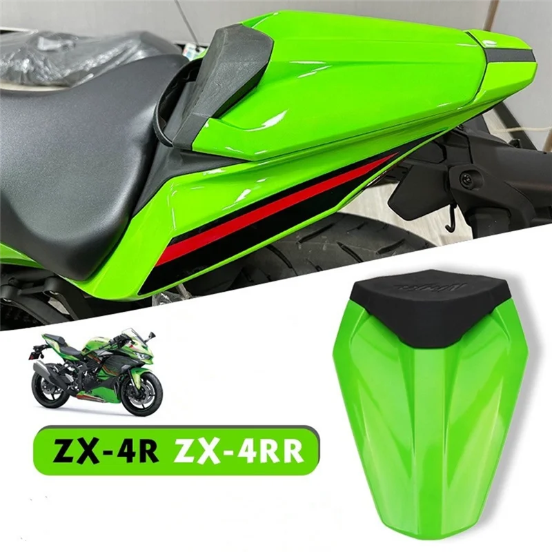A11F-Motorcycle Rear Seat Tail Cover Fairing Cowl Passenger Seat Cowl For Kawasaki ZX-4R ZX-4RR ZX4R ZX4RR 2023 Easy Install (Bl