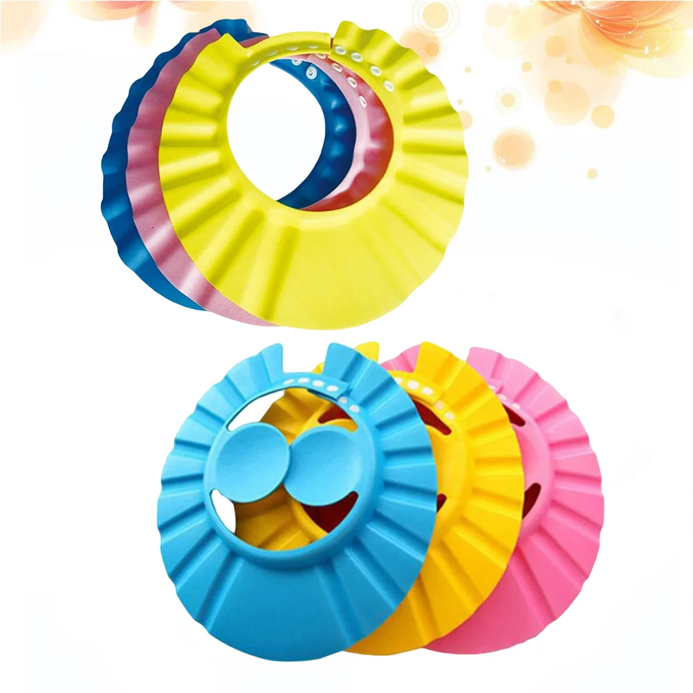 6PCS Adjustable Baby Bath Shampoo Shower Cap for Infant Child Newborn practical baby shower cap infant shower cap