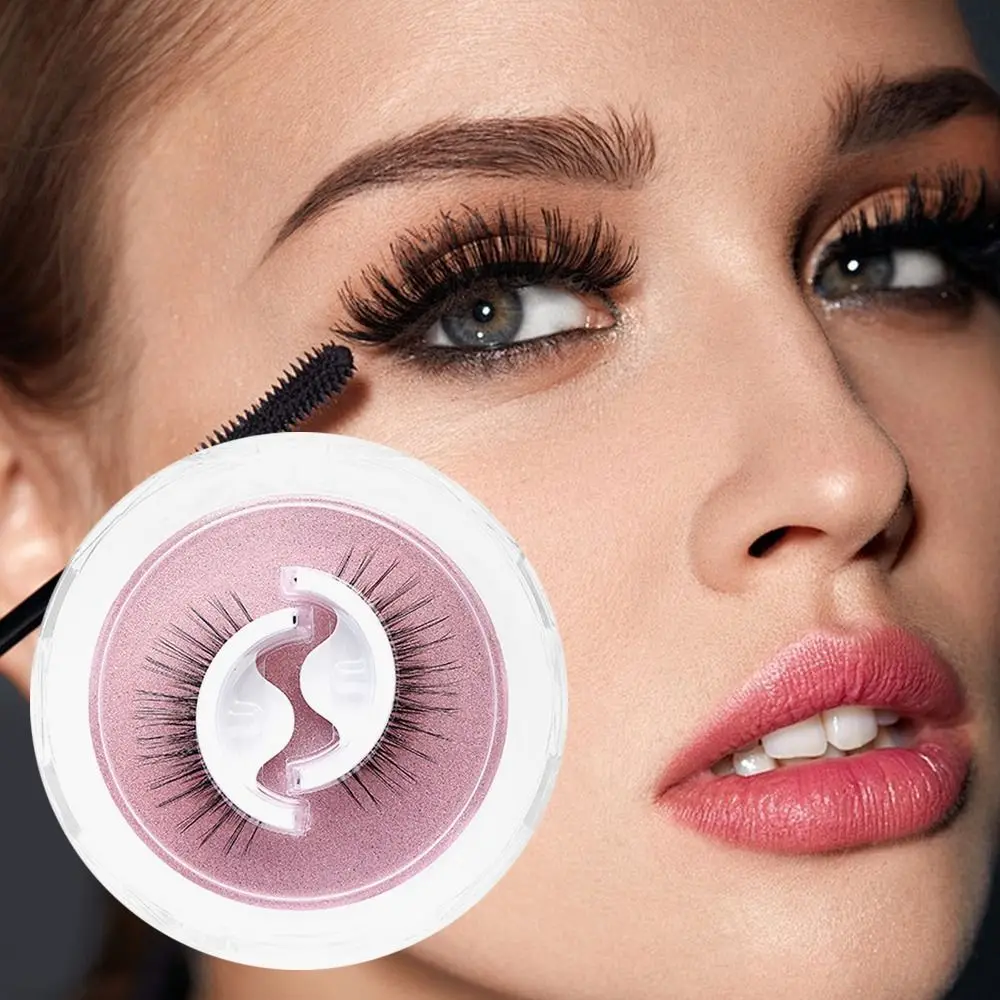 Nessun bisogno di colla Ciglia autoadesive riutilizzabili Spessore rapido da indossare Capelli di visone 3D Ciglia finte lunghe e sottili Strumenti per l'estensione degli occhi