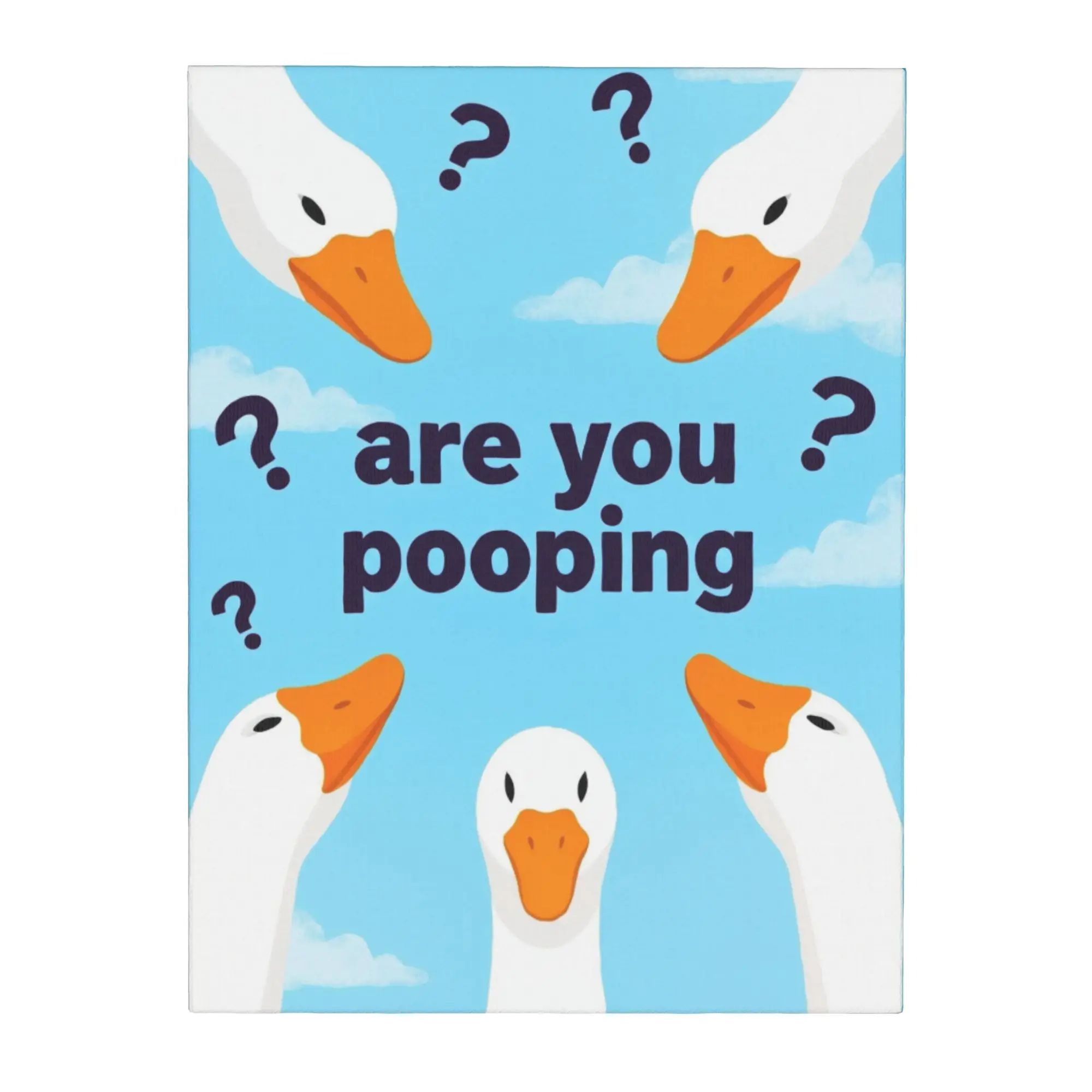 Wall Hanging Art Canvas Painting for Indoor Home Wall Decoration Unframed Decor Artwork Are You Pooping Gift 12x16inch