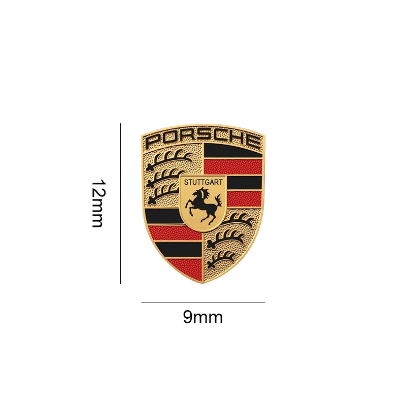 2PCS Car Stickers Porsche Dedicated Key Shell Emblem Paster For Porsche Cayenne Panamera Macan 911 718 Taycan Boxster Cayman 918