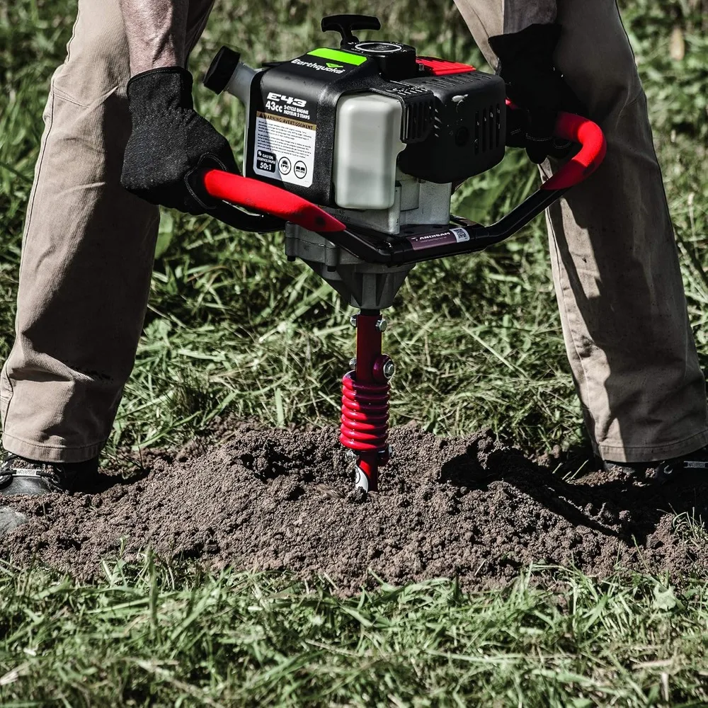 1-Person 43cc 2-Cycle Earth Auger Powerhead with 30:1 Gearbox, 5-Year Limited Warranty, Available in Red or Black
