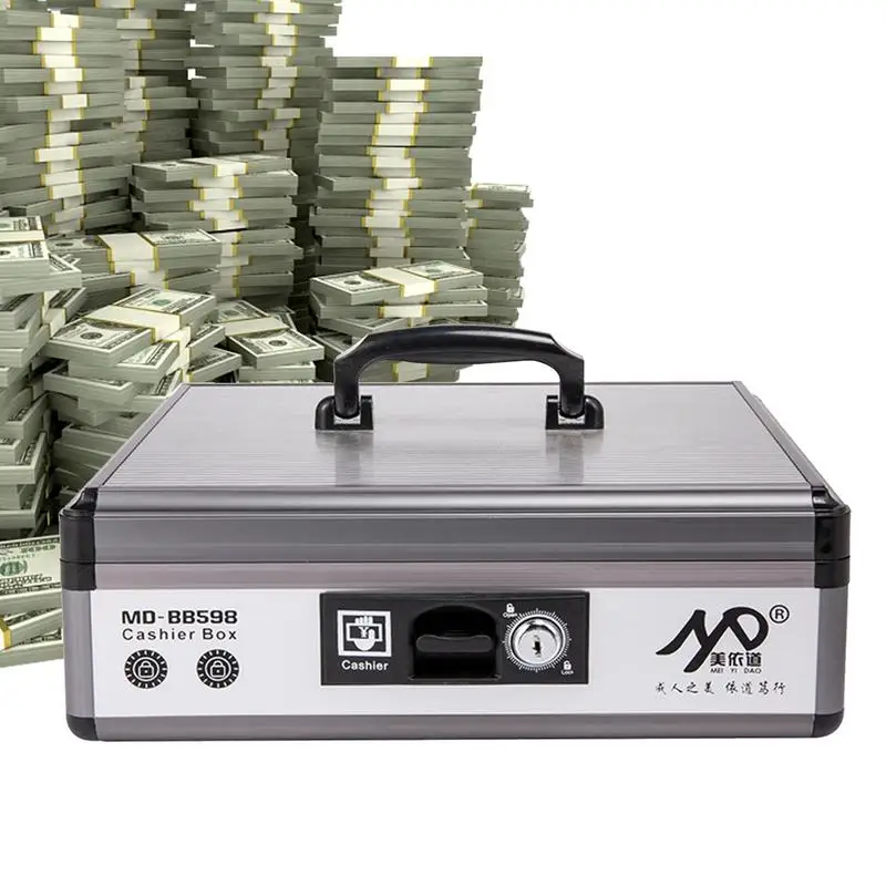 Safe Box for Money Guardian Vault Portable Fireproof Small Box with Waterproof Lock Secure Money and Personal Items Organizer