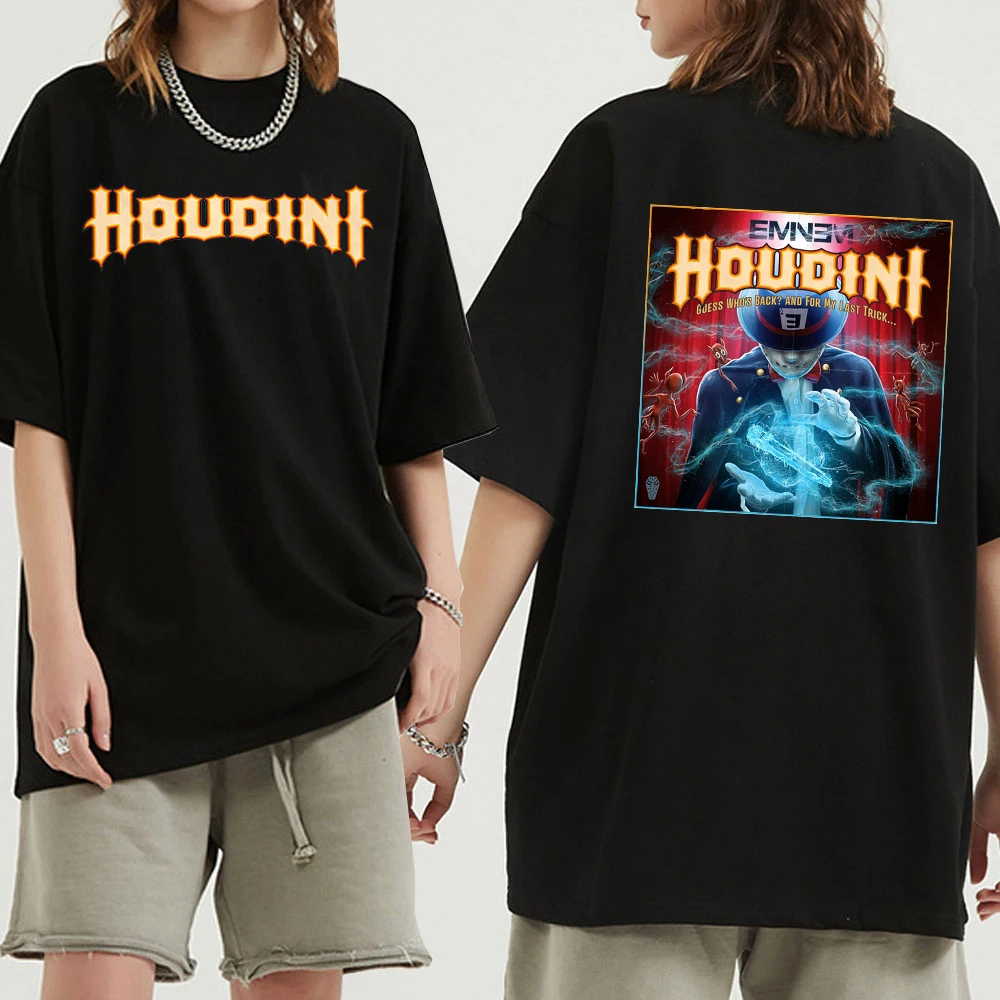 Eminem New Song Houdini Tshirt Funny Men/Women Clothing Harajuku T-shirt Unisex Vintage Cotton Tops Streetwear Graphic T Shirts