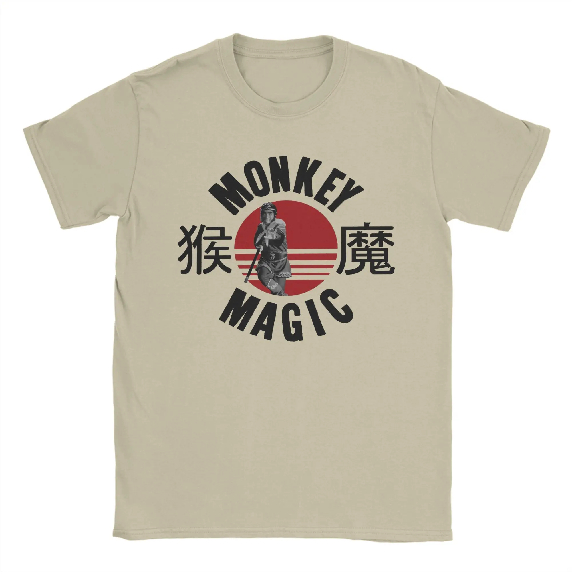 Unique Monkey Magic T-Shirt for Men Crewneck Pure Cotton T Shirts  Short Sleeve Tees 4XL 5XL Clothes