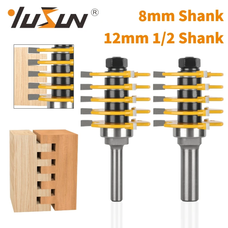 YUSUN  3 Teeth Box Finger Joint Router Bit Woodworking Milling Cutter For Wood Bit Face Mill End Mill