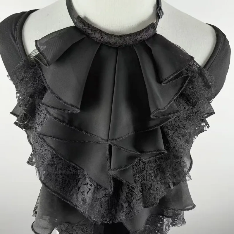 1PCS Halloween Party Festival DIY Decor Collar Drape Polyester Halloween Party Festival DIY Decor Collar Elegant Ruffle Decor
