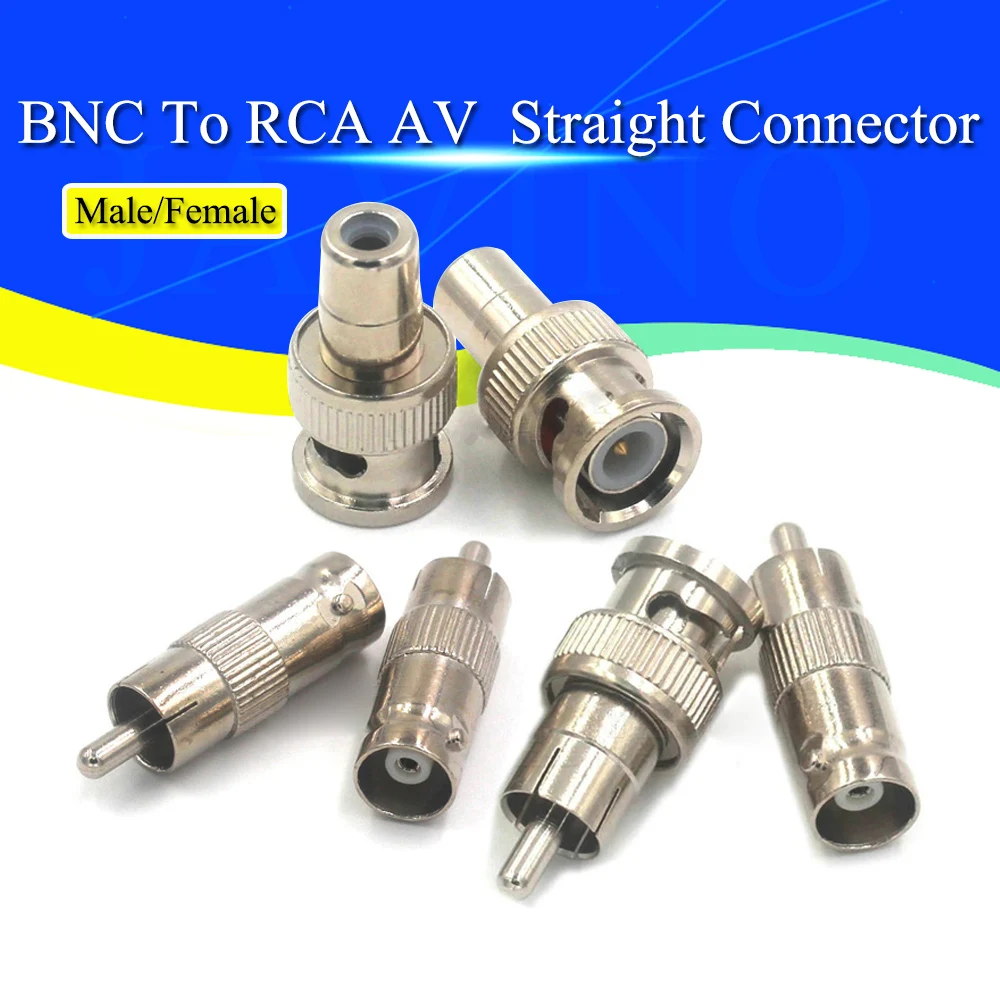 2-20Pcs Surveillance video BNC female to BNC male BNC male to RCA female Q9 male to rca female Q9 female to AV male Adapter