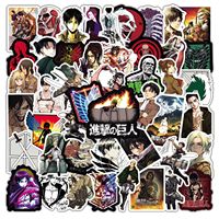 50pcs Attack on Titan Series Graffiti Stickers Suitable for Helmets Desktop Wall Decoration DIY Sticker Pack Wholesale