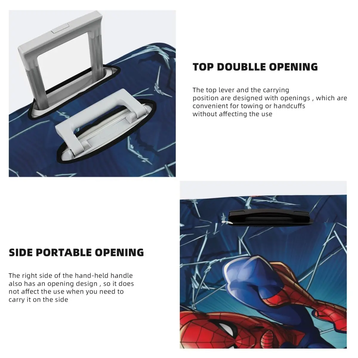 Spider Man Web Shooting Leap Poster Suitcase Cover Business Protection Flight Strectch Luggage Accesories