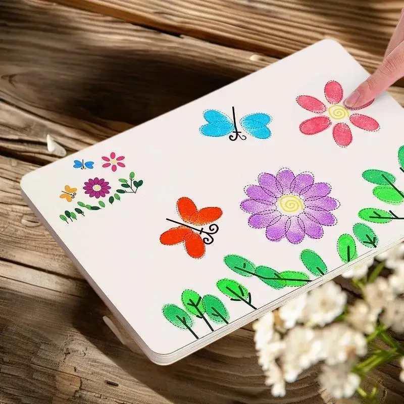 Ensemble de jouets éducatifs Montessori pour peinture au doigt, coloriage créatif et Doodle, cadeau pour enfants