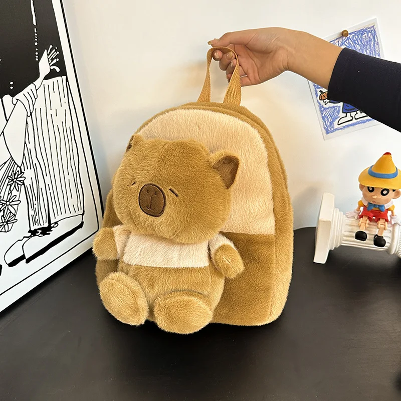 

Kapybara Backpack Dolphin Cute Plush Toy Shoulder Bag Dual-purpose Shoulder Bag Cute Water Guinea Pig Cute Doll Tote Bag