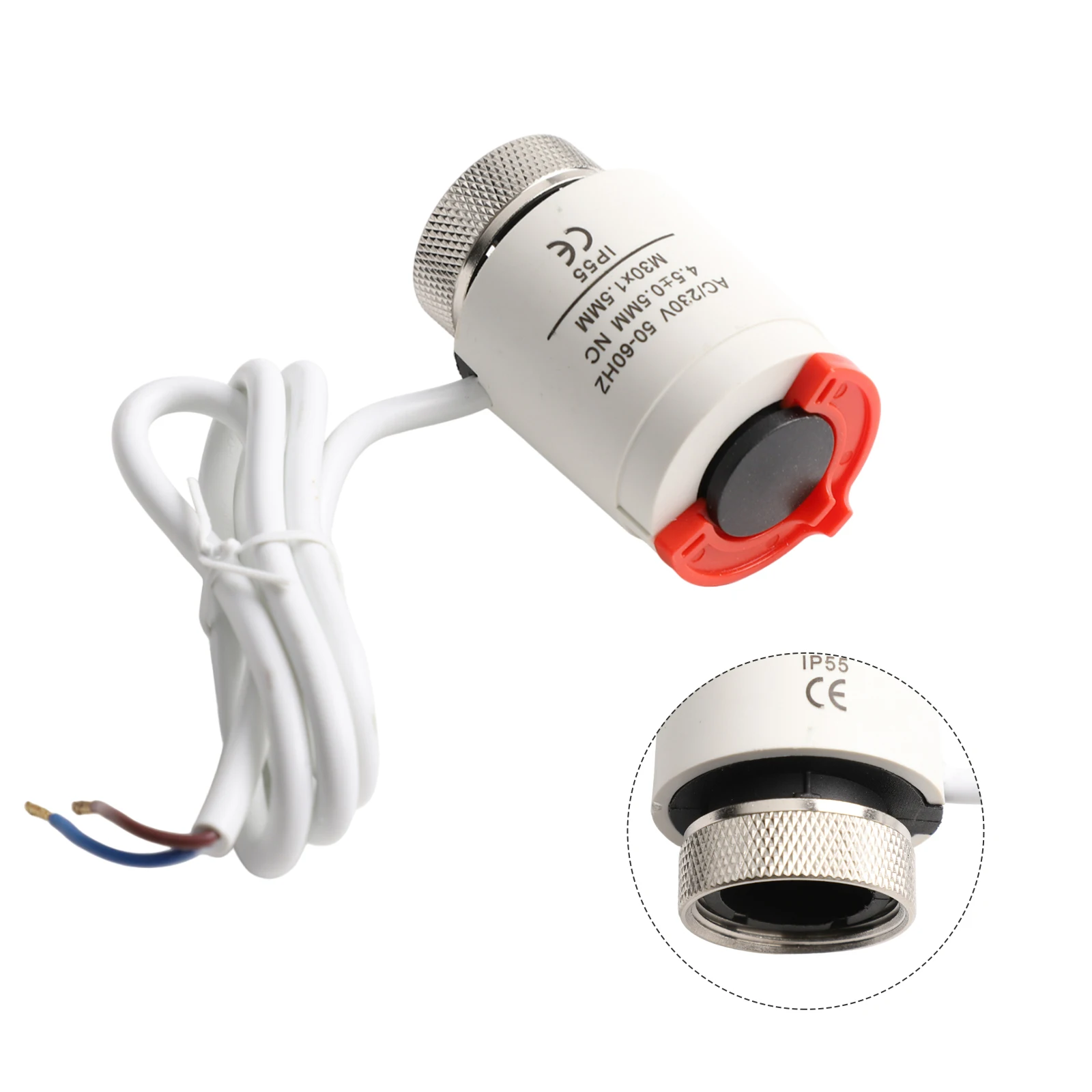 Atuador elétrico de aquecimento de piso de água, ac 230/220v, controle de temperatura constante m30x1.5 para aquecimento de piso e radiadores, 1 peça