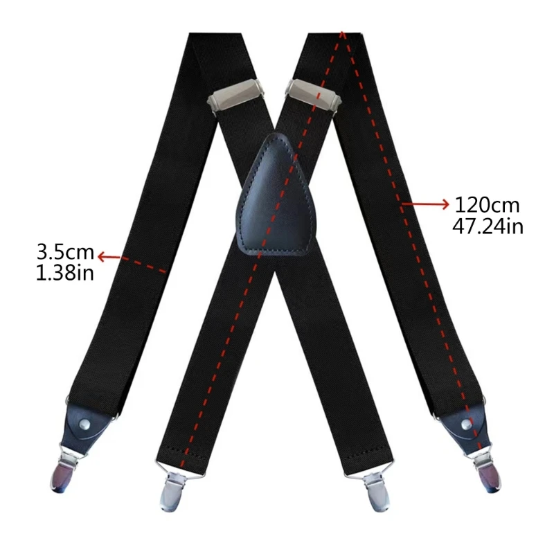 남성 바지 성인 멜빵 강력한 클립 헤비 듀티 교정기 한 사이즈 정장 모두