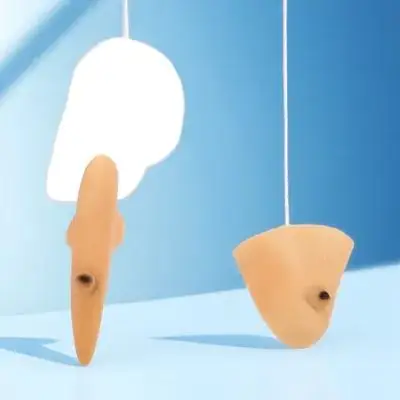 1 Set Gancio per il mento del naso della strega Costume da festa in maschera Protesi Accessorio per giochi di ruolo di Halloween per adulti Bambini Cosplay Falso lungo