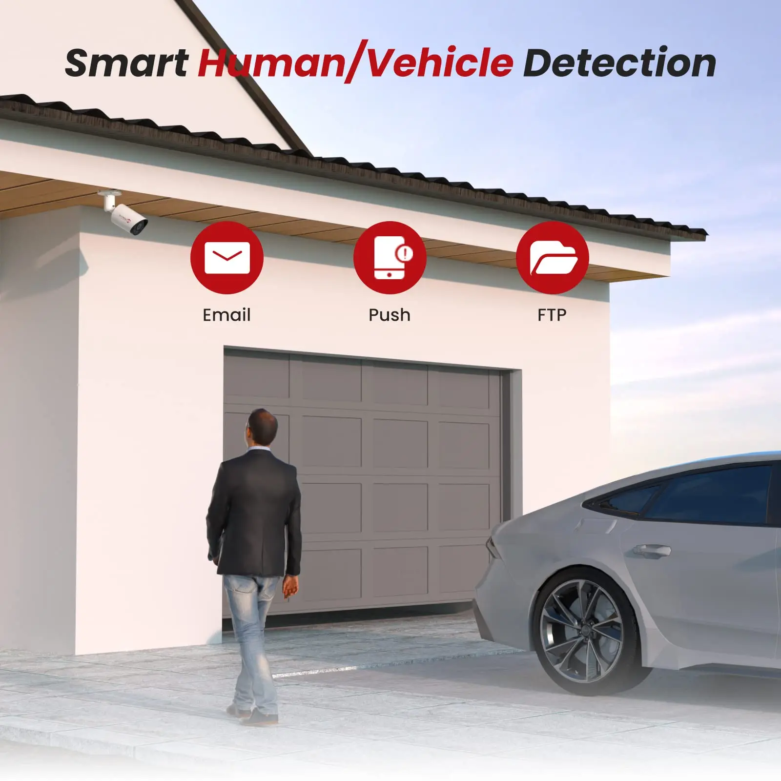 Anpviz 8MP POE IP Bullet cámara al aire libre 24/7 ColorVU 30m CCTV Video vigilancia IP66 tarjeta SD H.265 Audio detección de movimiento 2,0