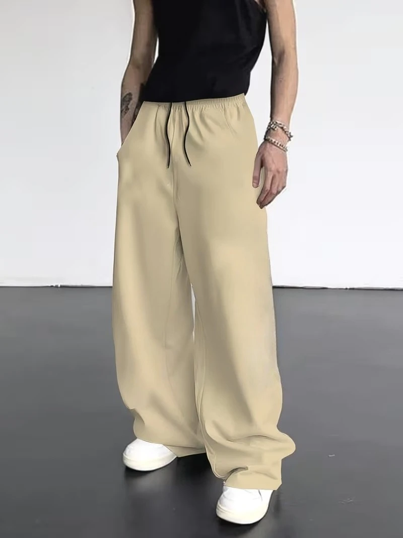

Unisex Men's Casual Wide-Leg Pants Cotton Loose Fit Autumn Winter Sports Straight Pants Trousers Joggers Regular Gym Sweatpants