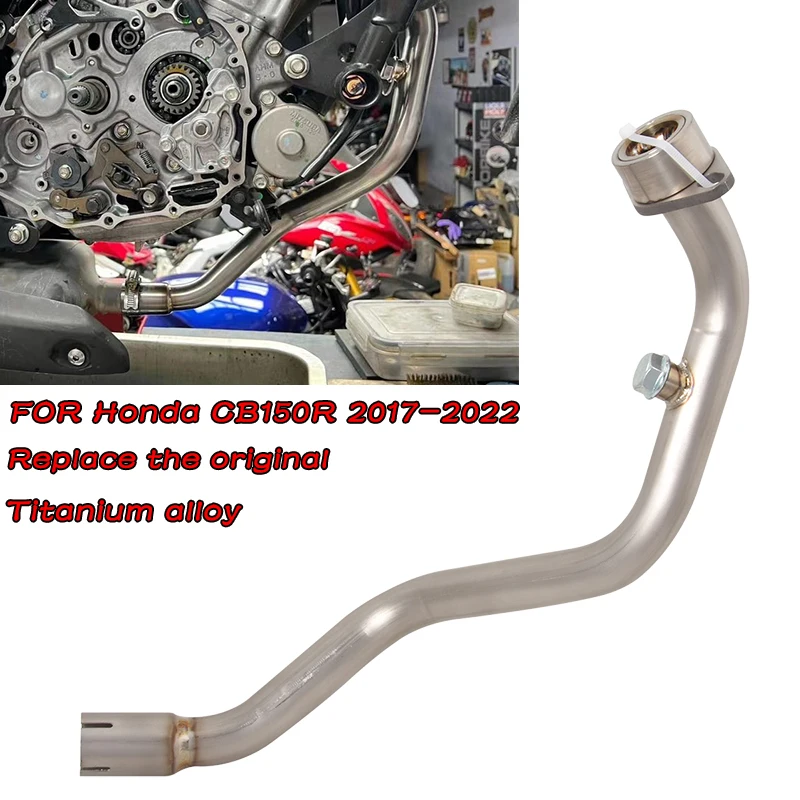 

51MM Exhaust Pipe FOR HONDA CB150R 2017-2022 Motorcycle Escape Front Link Pipe Connect Tuber Replace original Slip On Stainless