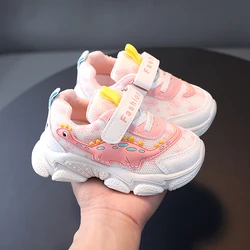 Girls' Sneakers 2023 Spring and Autumn New Mesh Children Girls' Children Dad Shoes Casual Cute Baby Shoes