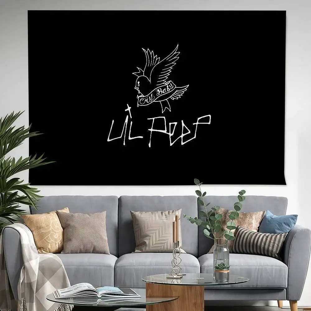 Rapper Lil P-Peep Crybaby 150x200cm 60x90cm Flag Decoration Outdoor Picnic Party Home Camping Party Art Hanging Banner