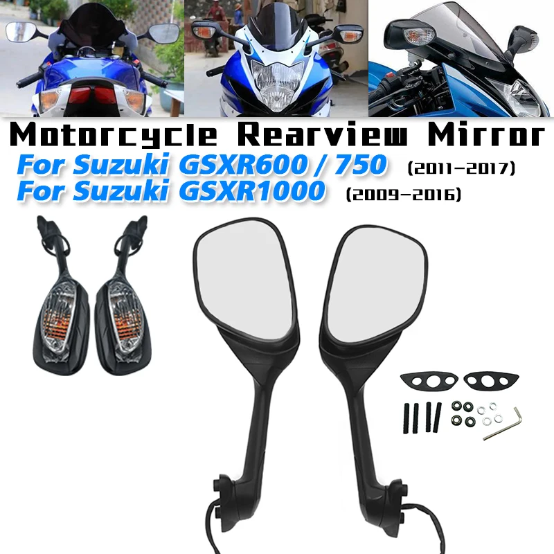 

For Suzuki GSX-R600 750 1000 2009-2017 K9 L1 L3 L6 Motorcycle Rearview Mirror Folding Mirror Fit on Suzuki GSX-R1000 600 1000 L2