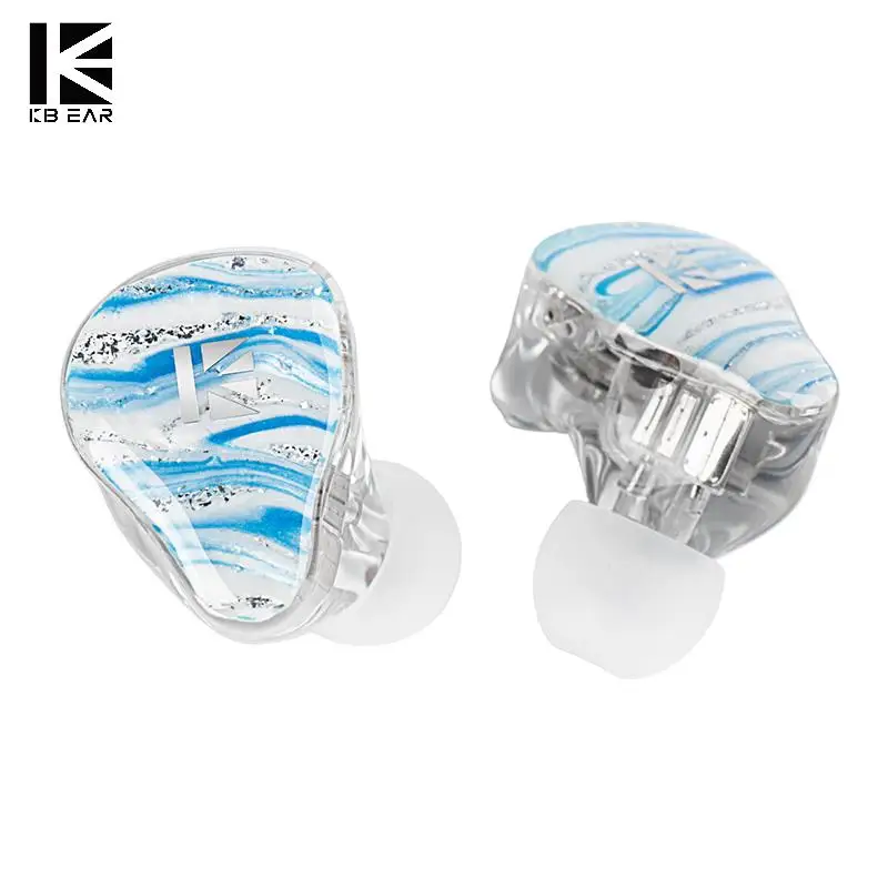 KBEAR Mirage KB08 Hand-Finished Resin Shell HiFi Earphones 2 Micro-Planar Magnetic Driver In Ear Headphones Monitor Wire Headset
