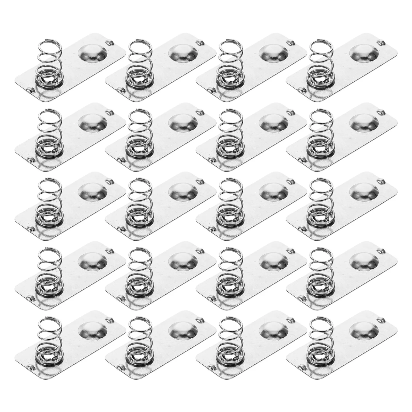 20Pcs Aa Battery Contact Plates Metal Spring Reliable Connector Battery Terminals Replacement for Electronics Remote Controls