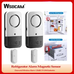 Wsdcam Refrigerator Alarm Door and Window Alarm 120dB Magnetic Alarm Entry Burglar Security Device Anti-Theft