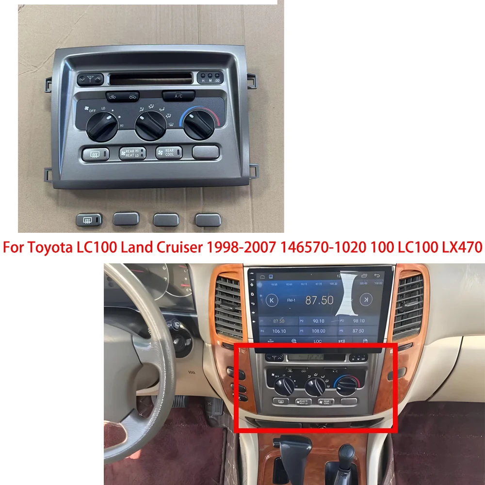 

yaocaiss-2 60850 Ashboard Air Conditioning Control Panel For Toyota LC100 Land Cruiser 1998-2007 146570-1020 100 LC100 LX470