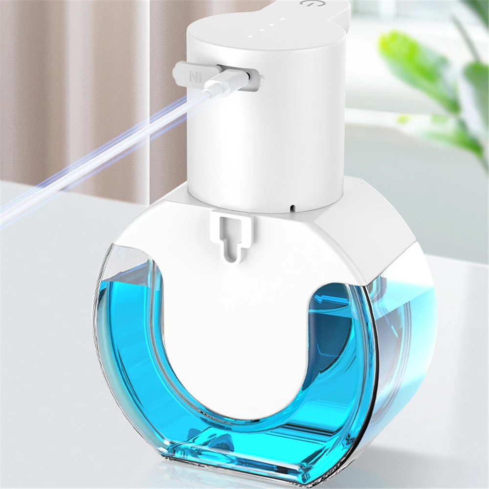 430ML Automatic Sensor Soap Dispenser Rechargeable 4 Gears Adjustable Wall Mounted Infrared Induction Foam Liquid Soap Dispenser