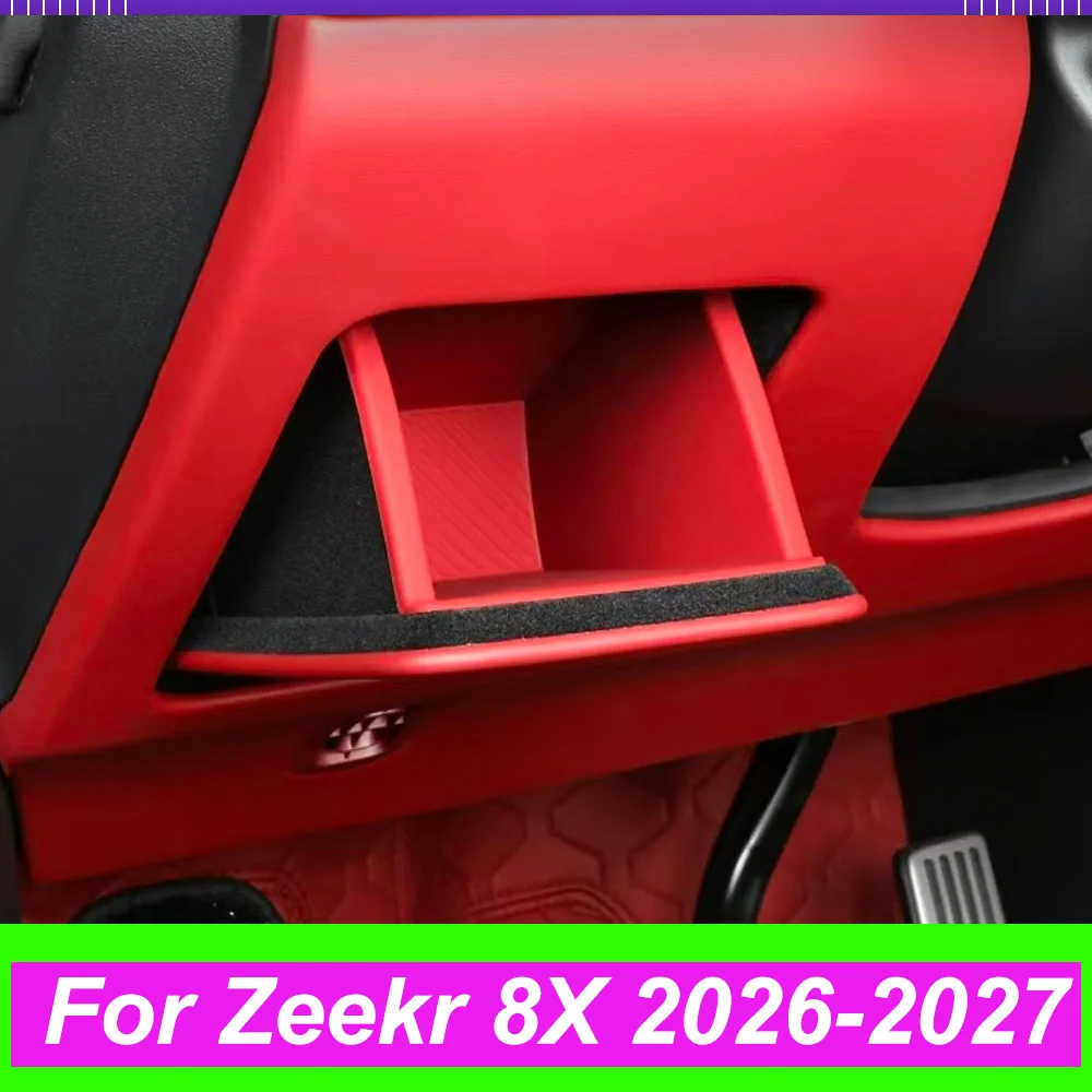 Fit For Zeekr 8X 2026-2027 Driver Side Silicone Document Storage Box Car Interior Organizer Accessories
