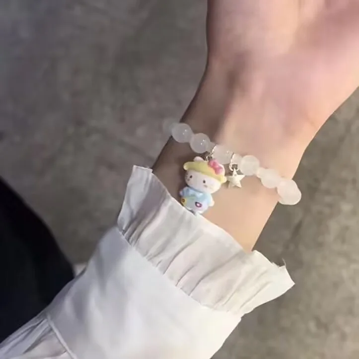 Miniso サンリオと同じ高価値パッハード KT 猫シンプルブレスレット カップル ガールフレンド